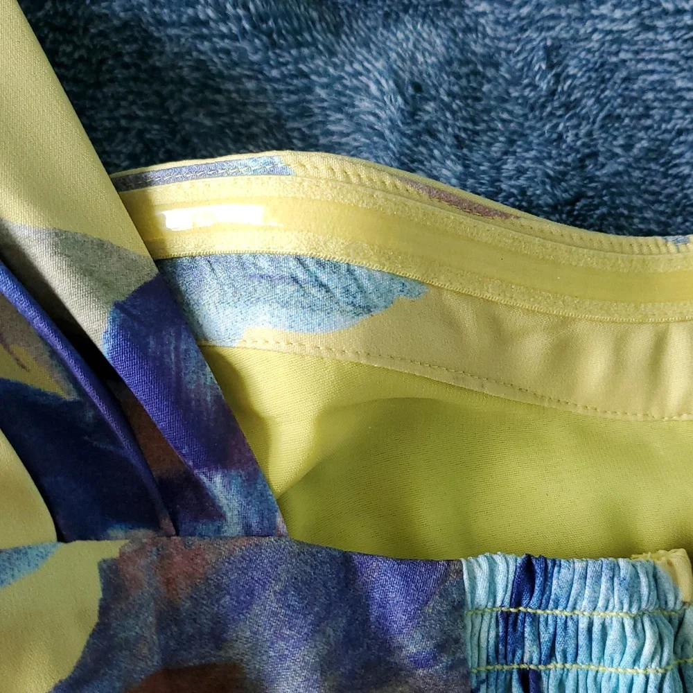 Abercrombie & Fitch Yellow Floral Maxi Sundress Dress